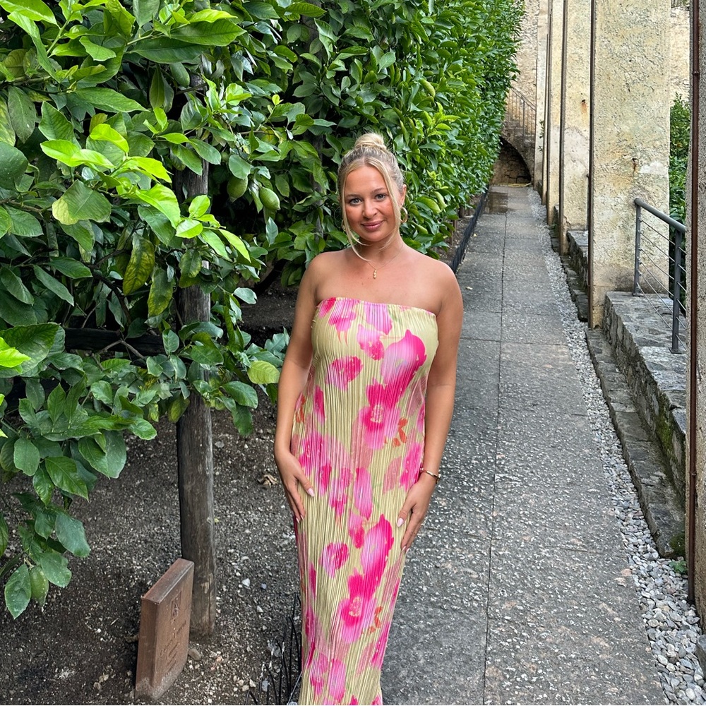 Amazon strapless floral maxi